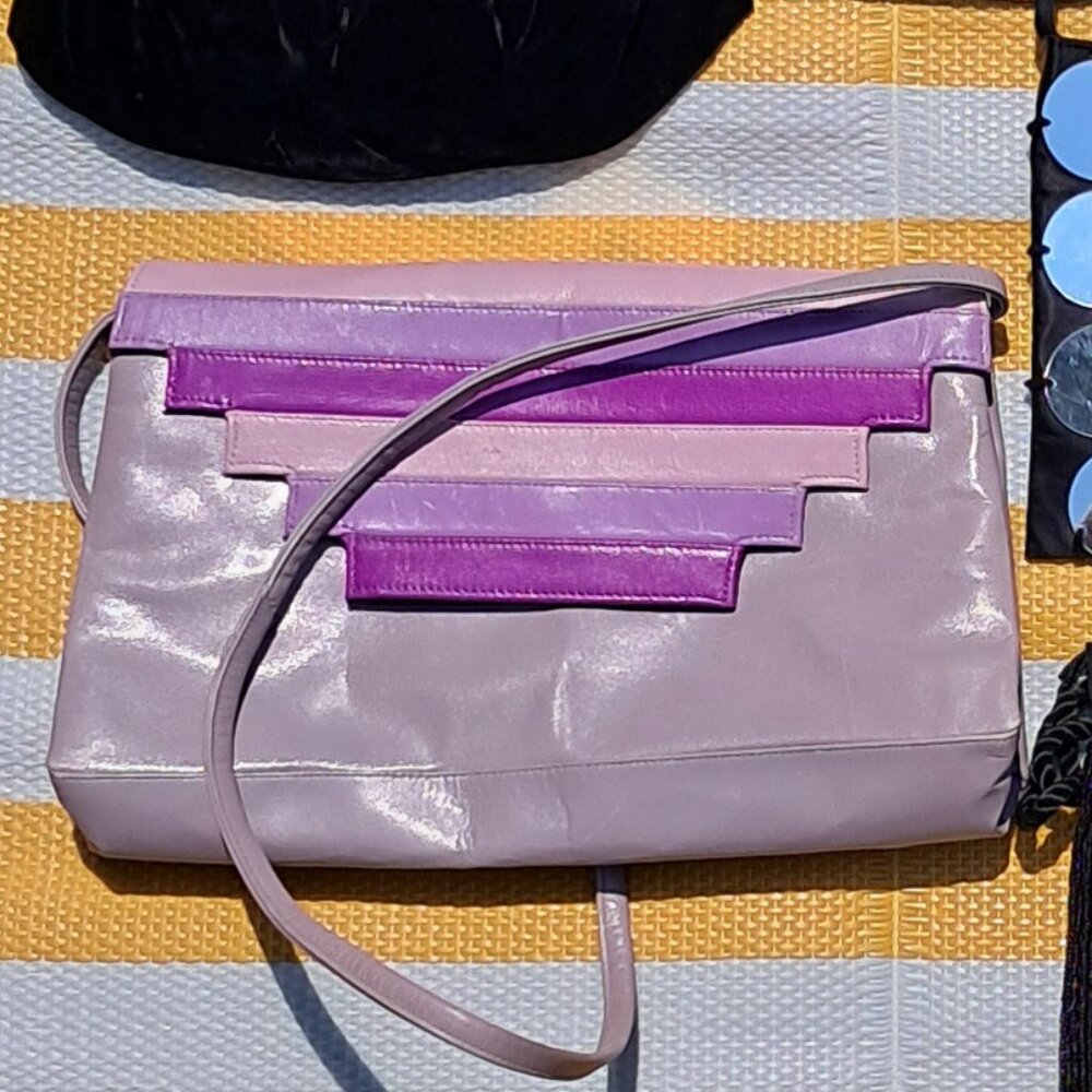 Vintage Robert Ferenc purple 80s handbag
